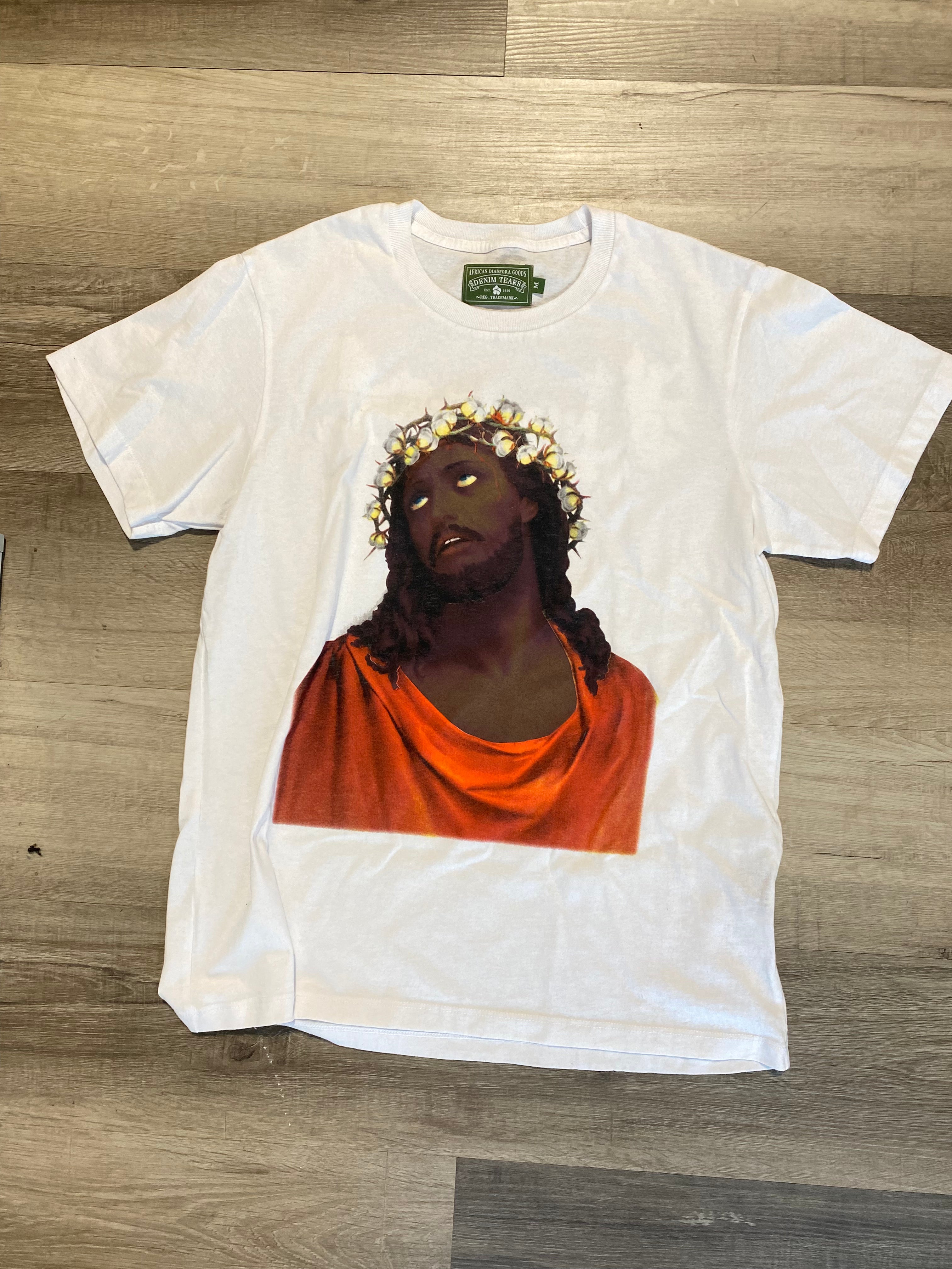 Denim tears Jesus Christ white