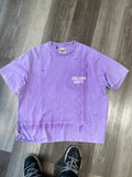 Gallery department pocket tee paint splatter purple