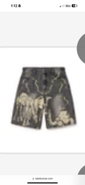 Vale Lives “Lightning” Denim Shorts (Black)