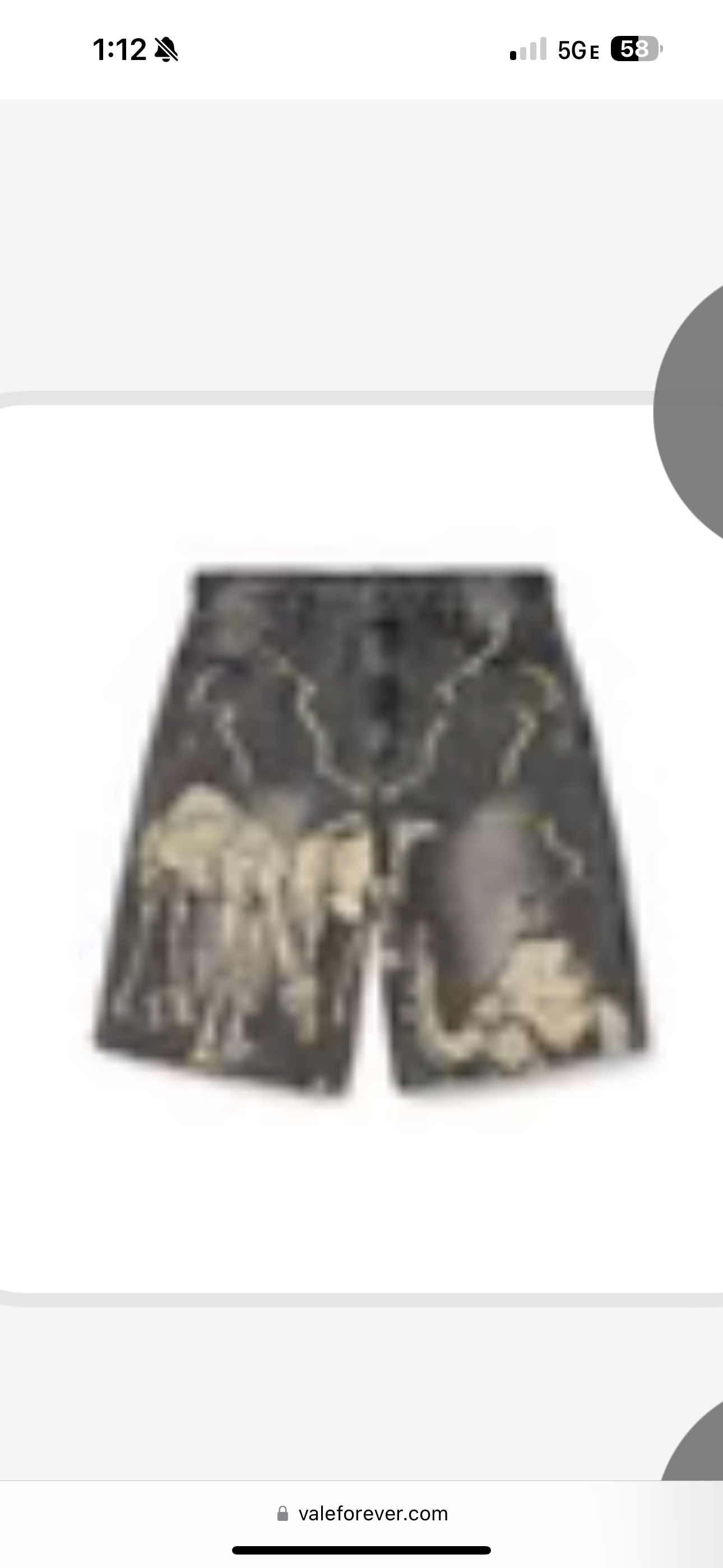 Vale Lives “Lightning” Denim Shorts (Black)