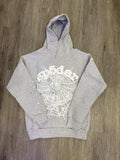 Spider hoodie grey/ white logo
