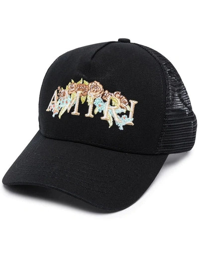 Amiri Floral Logo Trucker (Black)