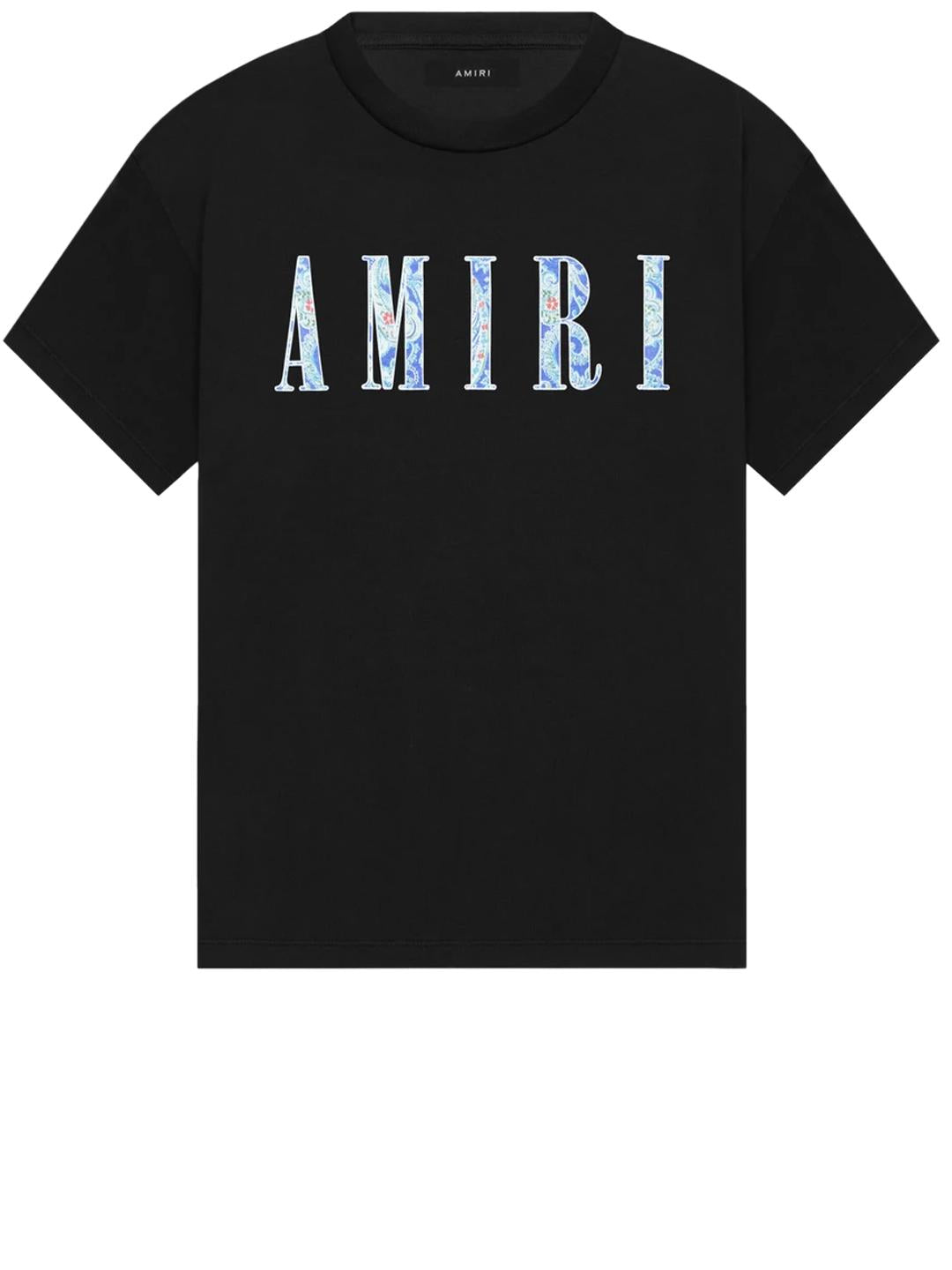 Amiri Core Logo Paisley Tee (Black/Blue)