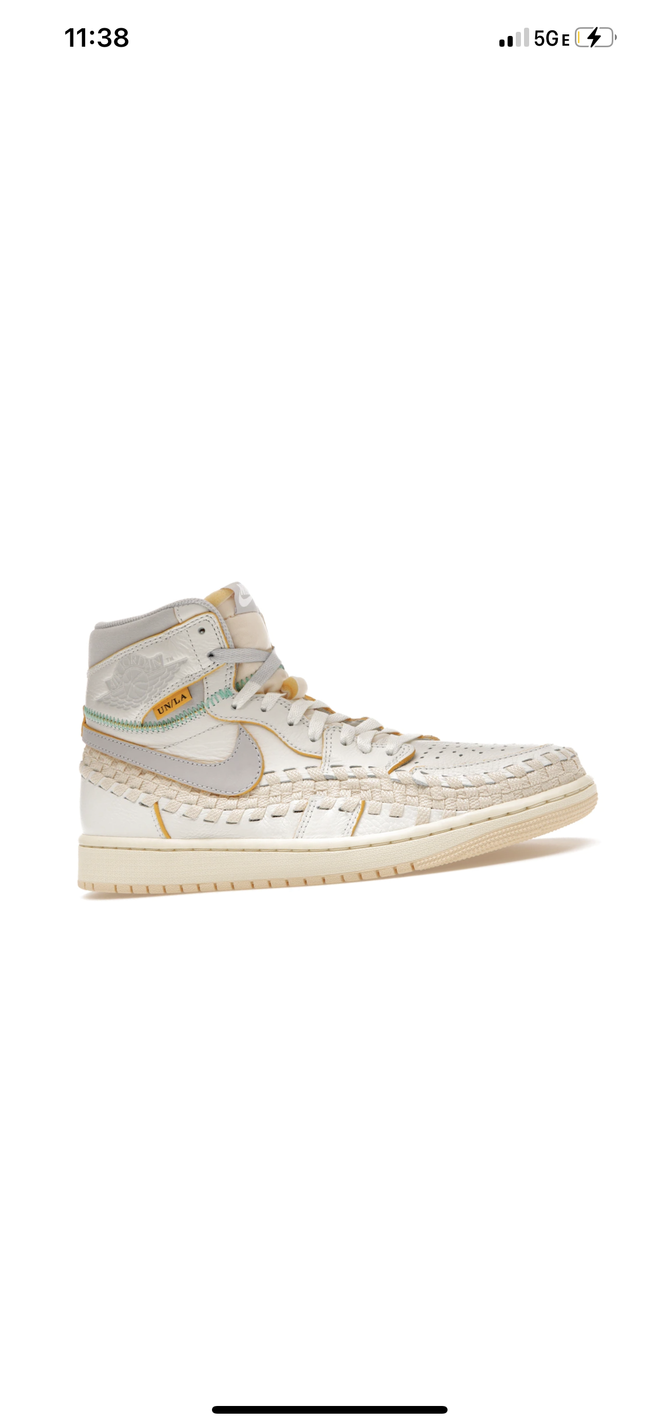 Jordan Retro 1 X Union White