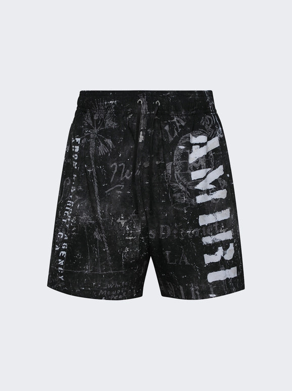 Amiri Military Specs Swimtrunk (Black/White)