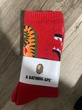 Bape sock shark red