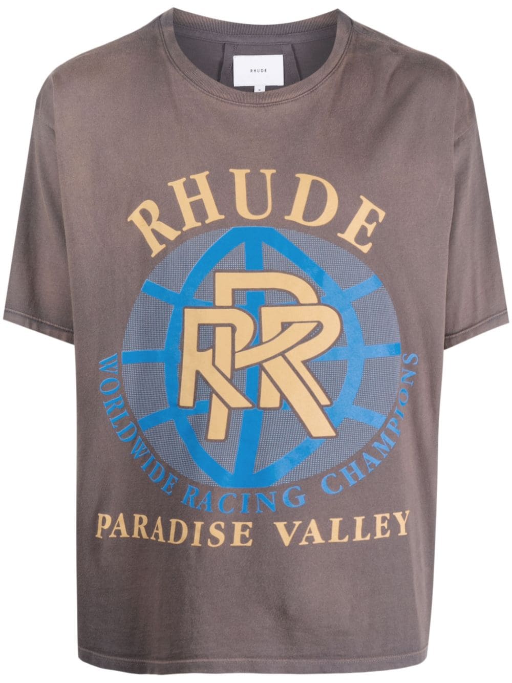 Rhude “Paradise Valley” Tee (Grey/Blue)