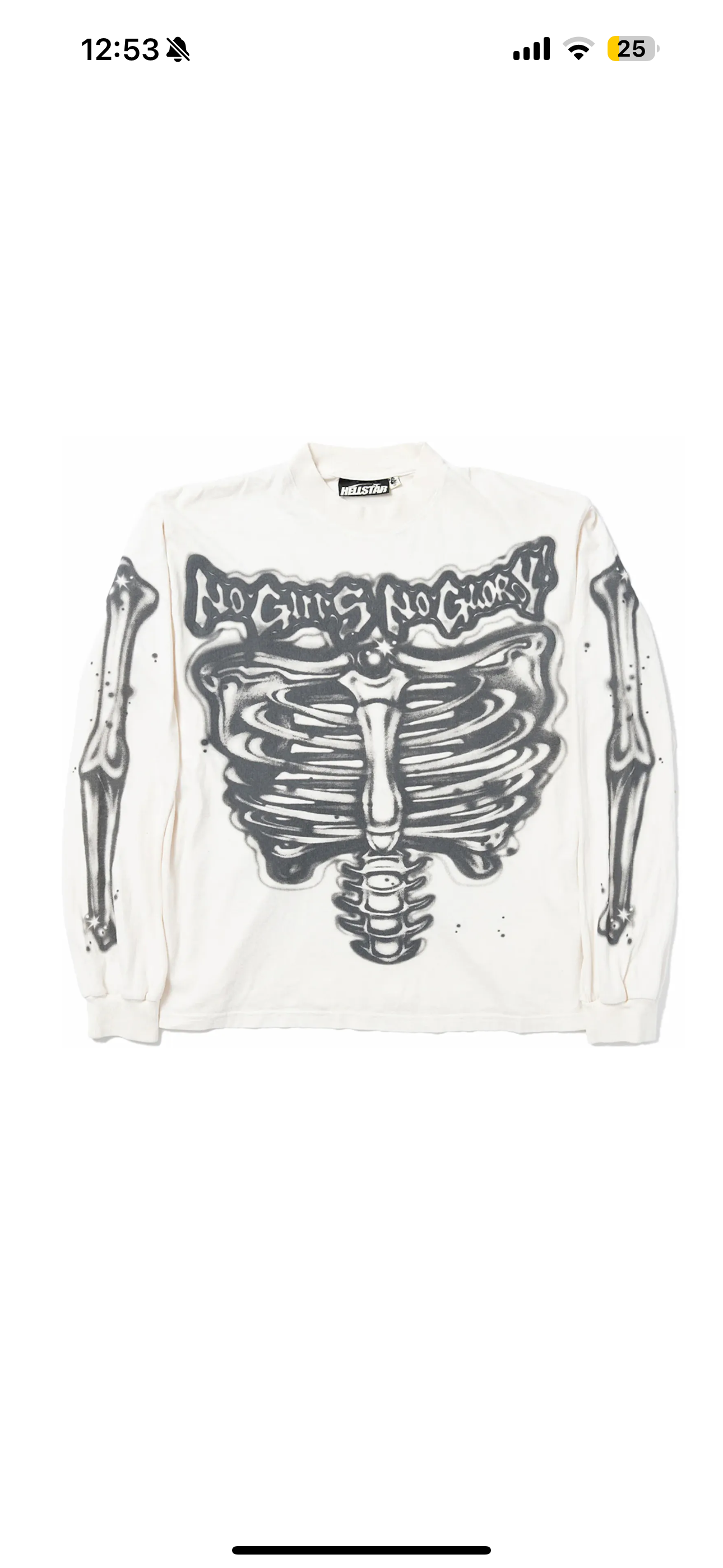 Hellstar “Skeleton” Longsleeve (White)