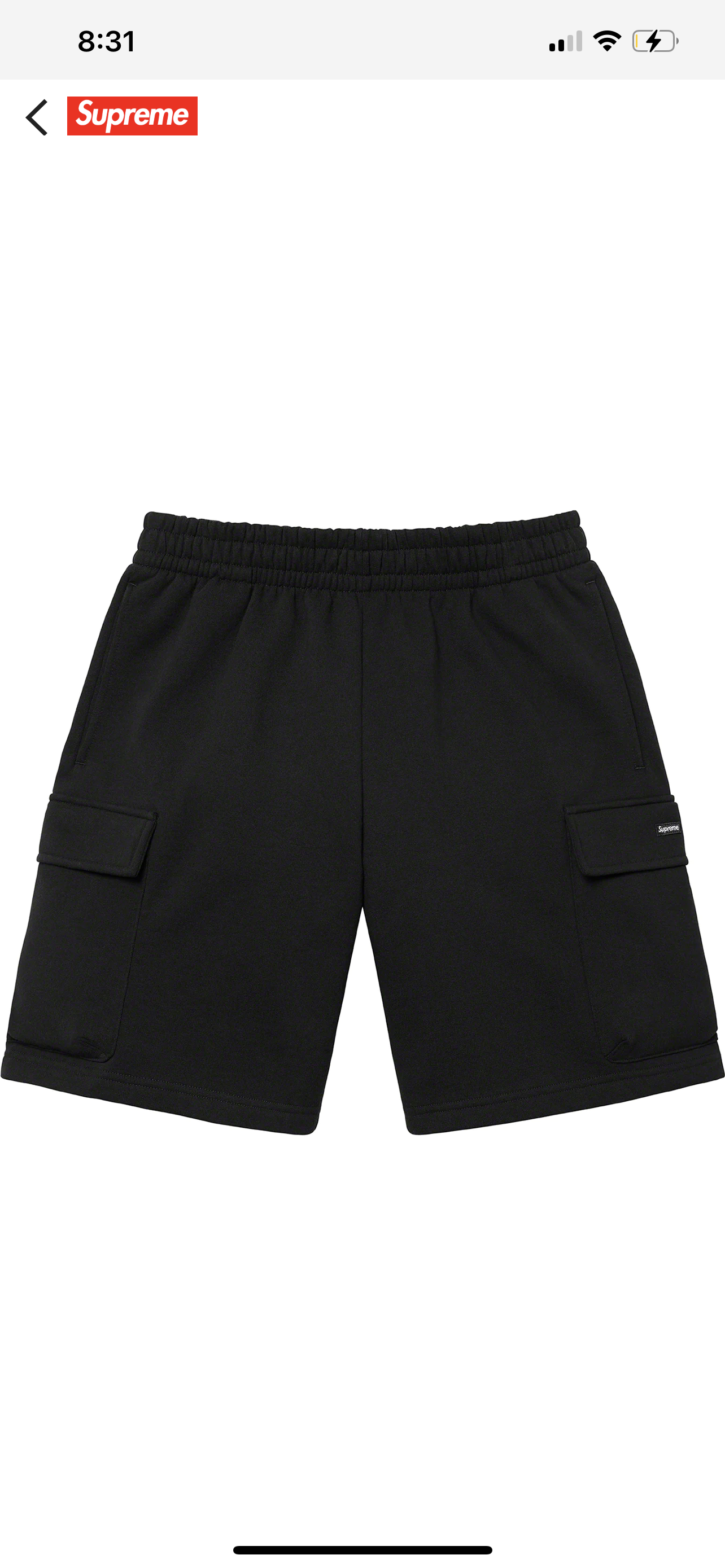 Supreme Cargo Shorts (Black)