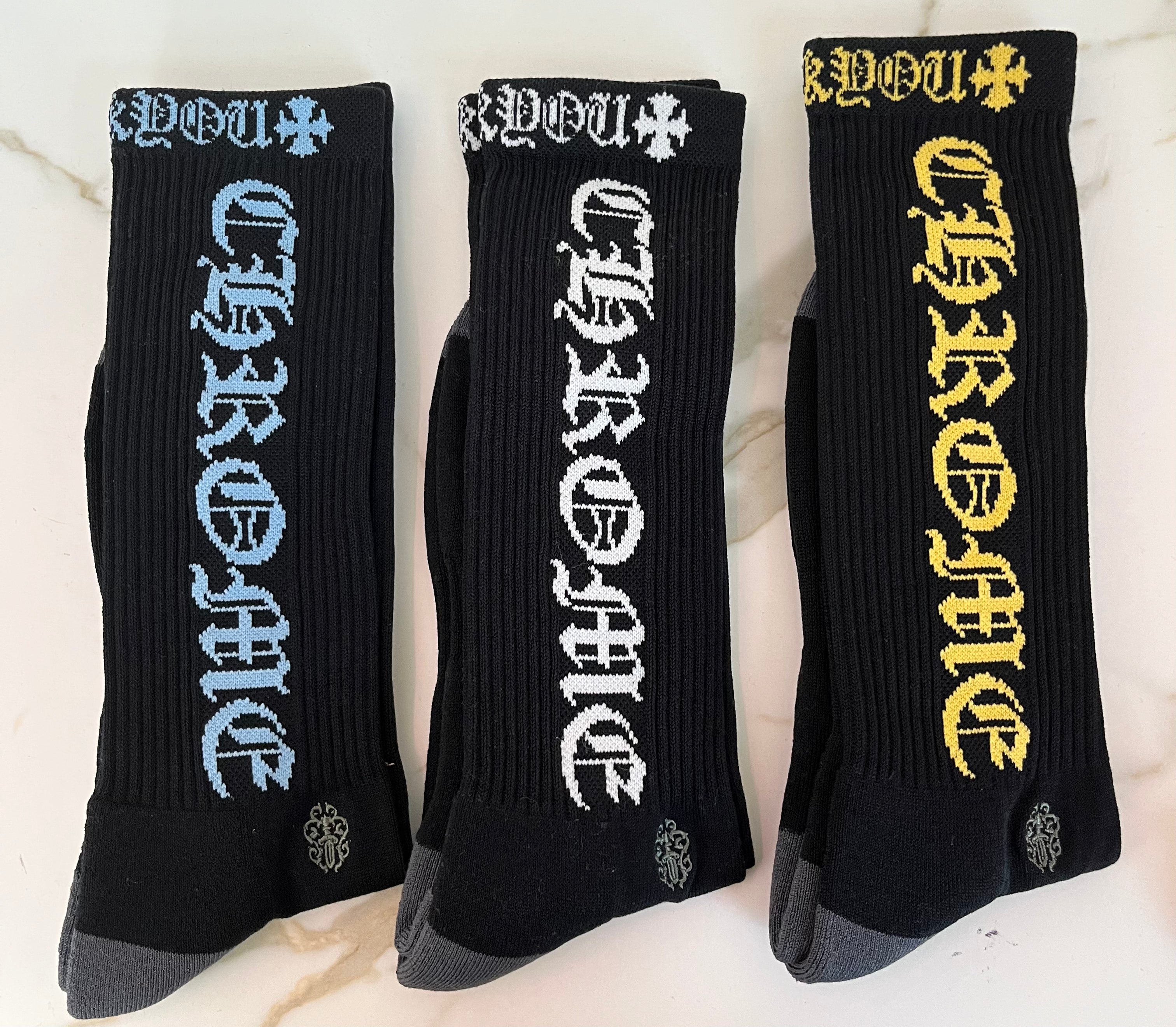 Chrome hearts socks black (white/ yellow/ blue)