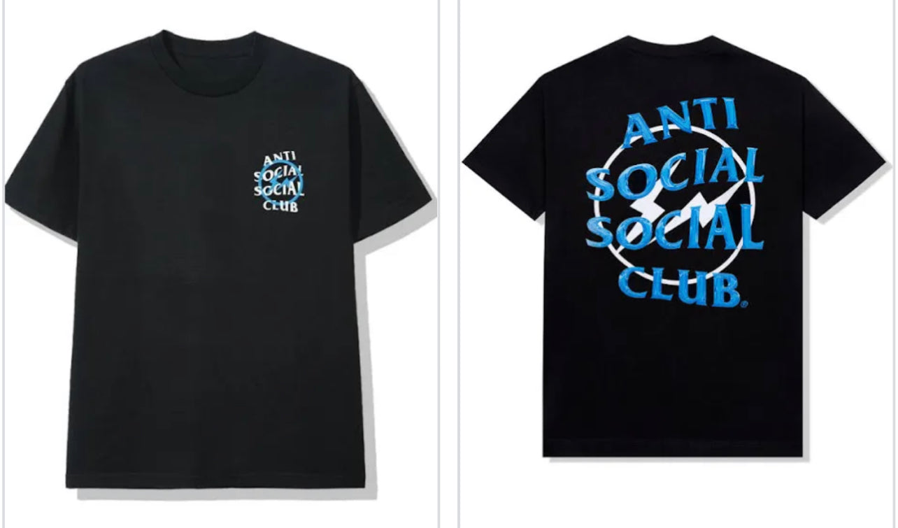 Anti Social Club tee black / blue fragment