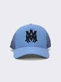 Amiri MA Logo Trucker Hat (Carolina Blue/Black)