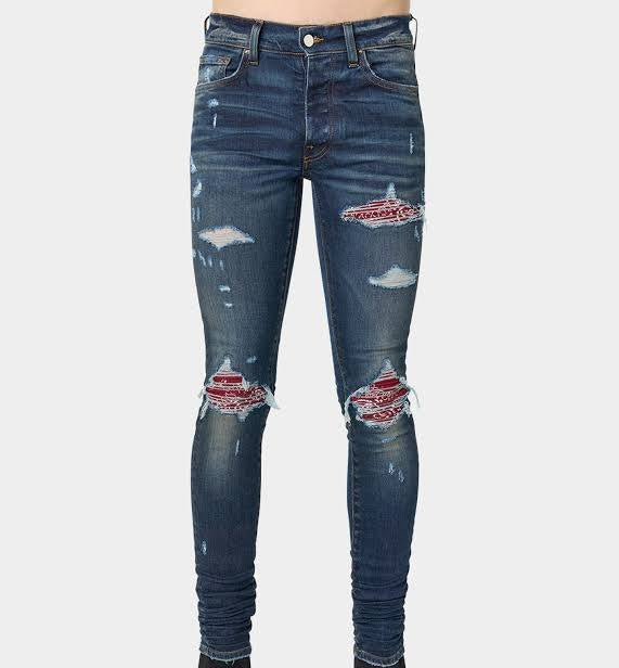 Amiri Mx1 dark blue/ red bandana
