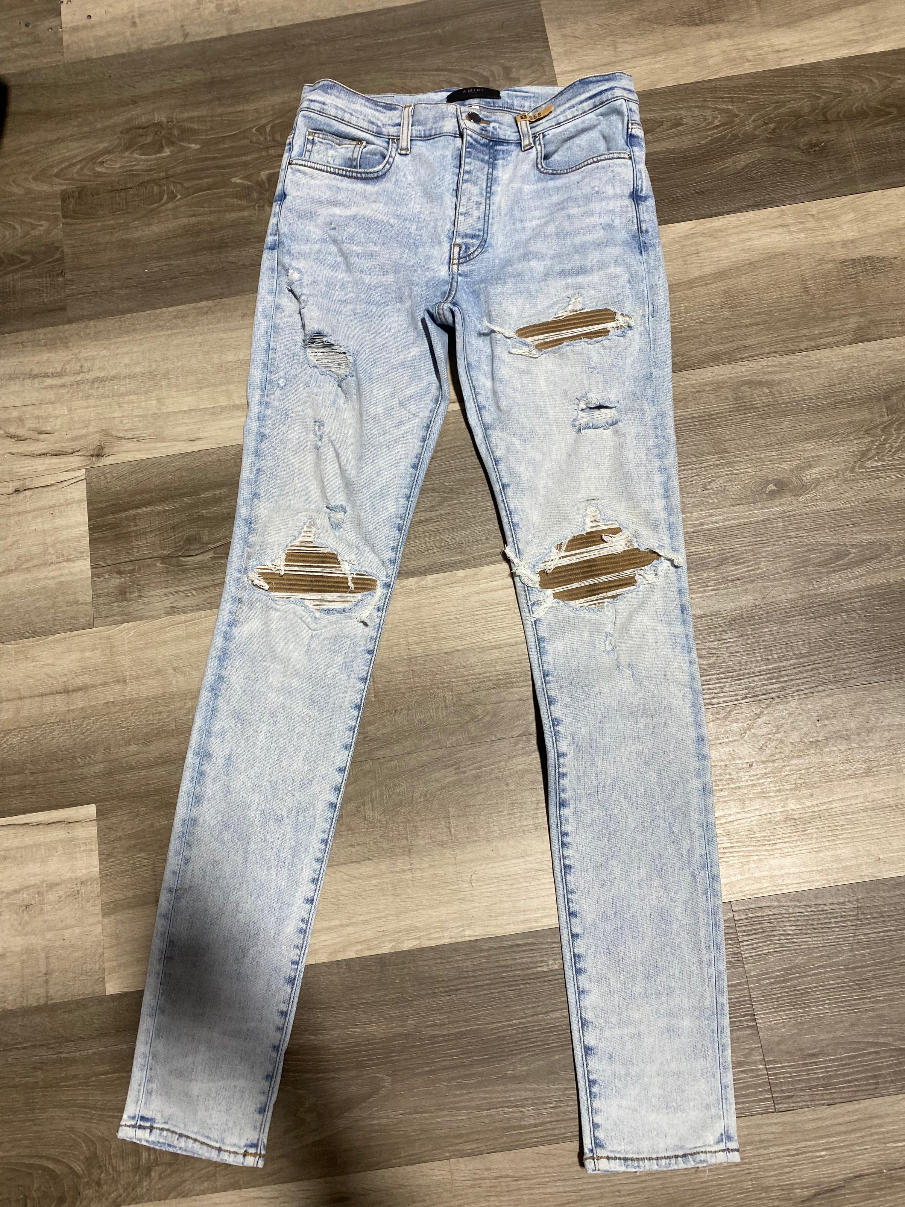 Amiri Mx1 jeans light blue/ beige