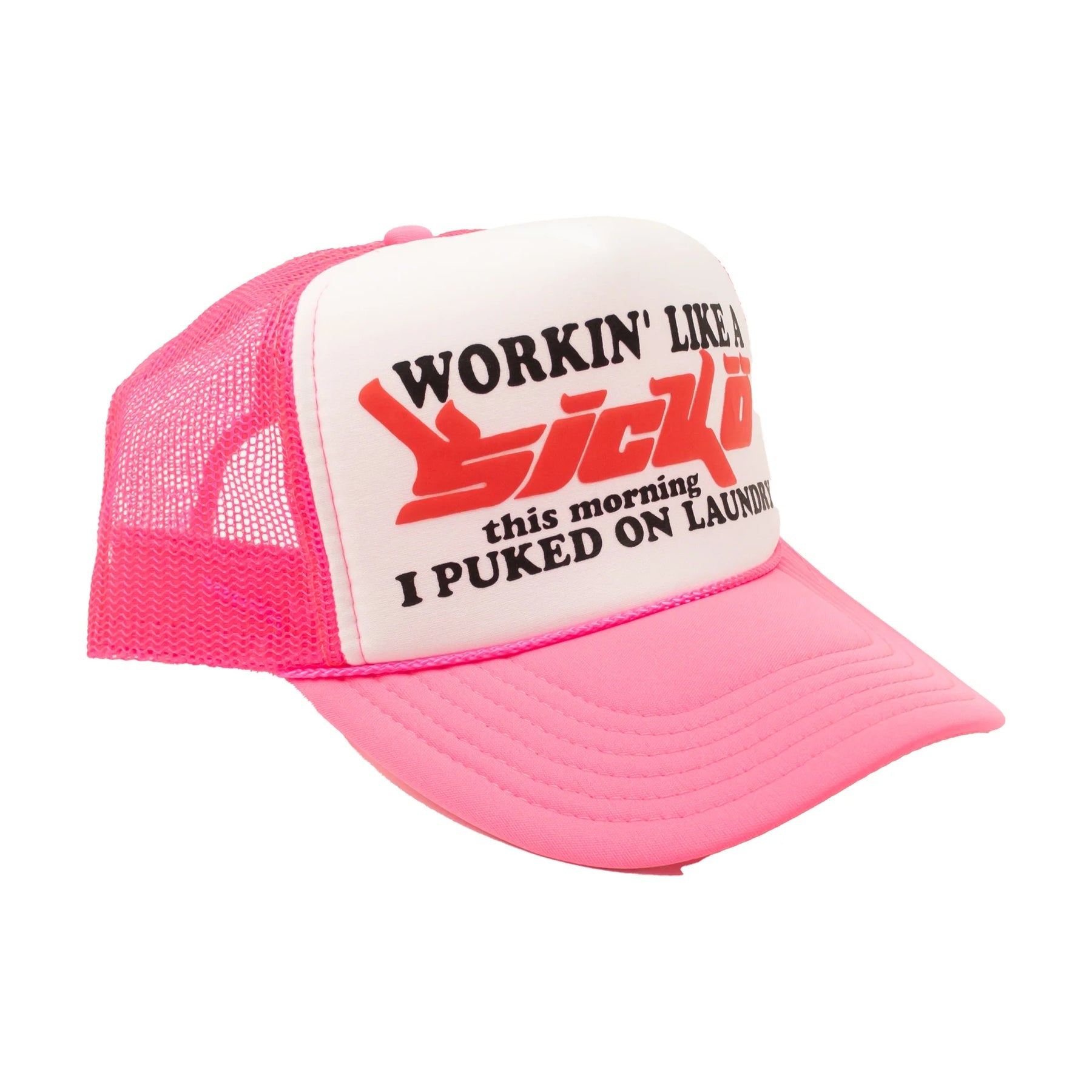 Sicko Trucker Hat (Neon Pink)