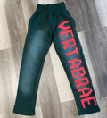 Vertabrae sweatpants green/ red logo