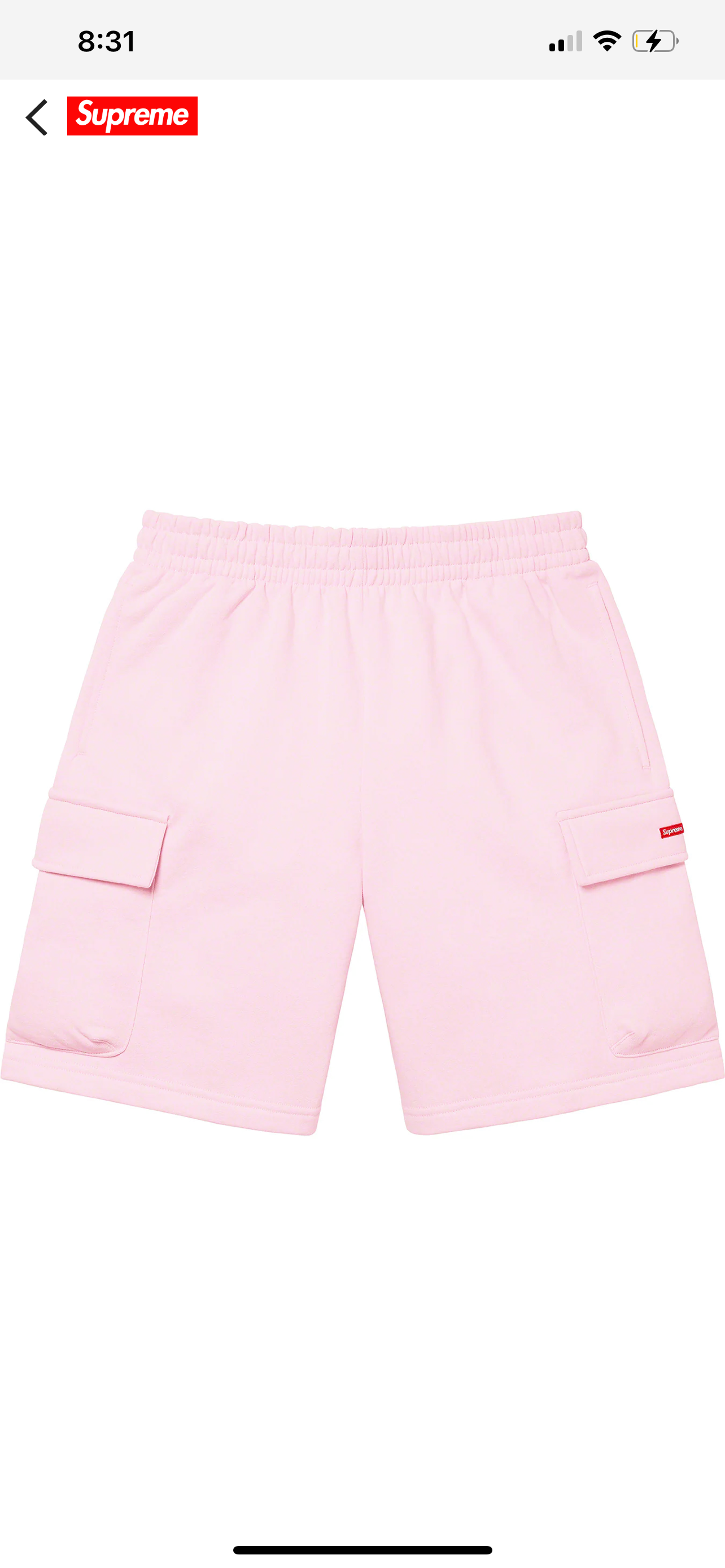 Supreme Cargo Shorts (Pink)