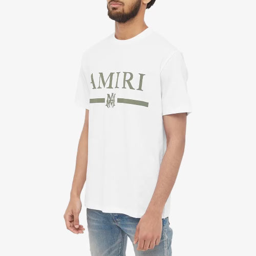 Amiri MA bar logo tee white/ green