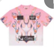 Gallery dept automotive flames tee pink