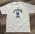 Bape tee college graffiti white/ blue