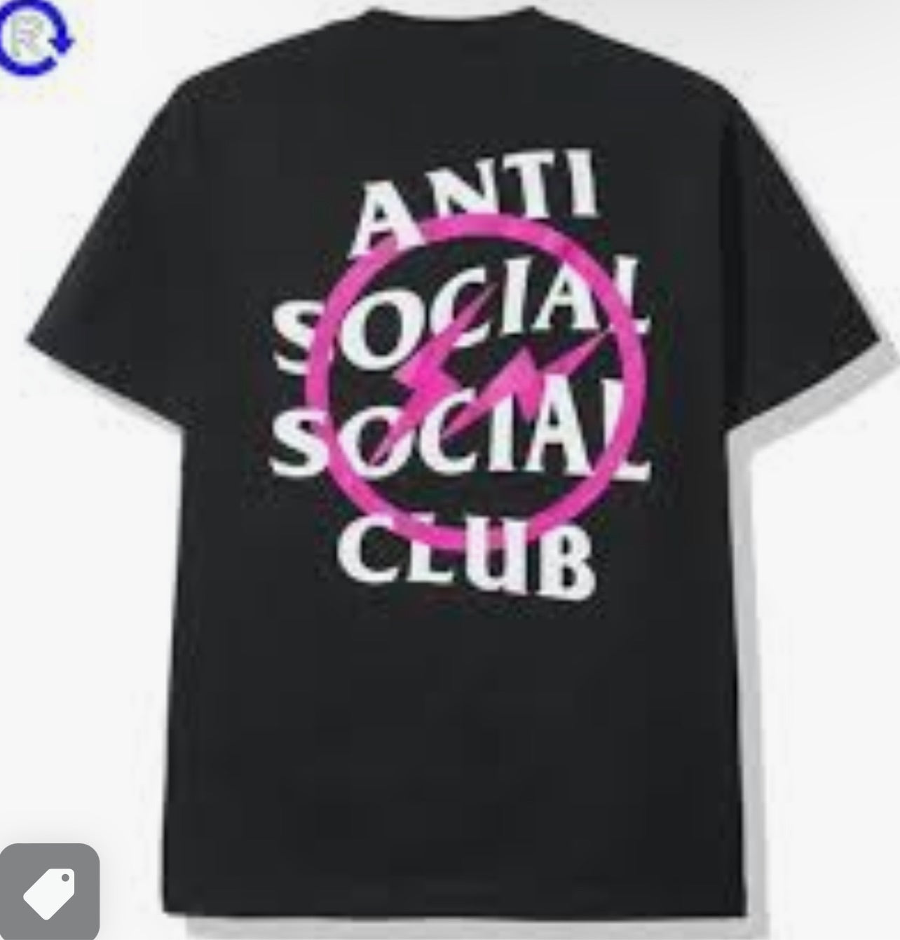 Anti Social Club tee black / pink fragment