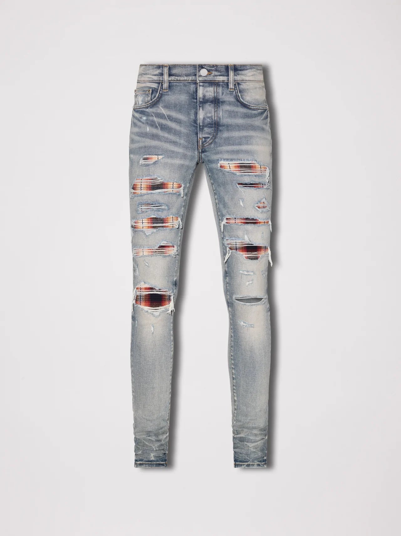 Amiri Plaid Thrasher Orange Jean