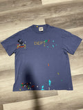 Gallery Dept Logo Paint Splatter Tee (Navy)