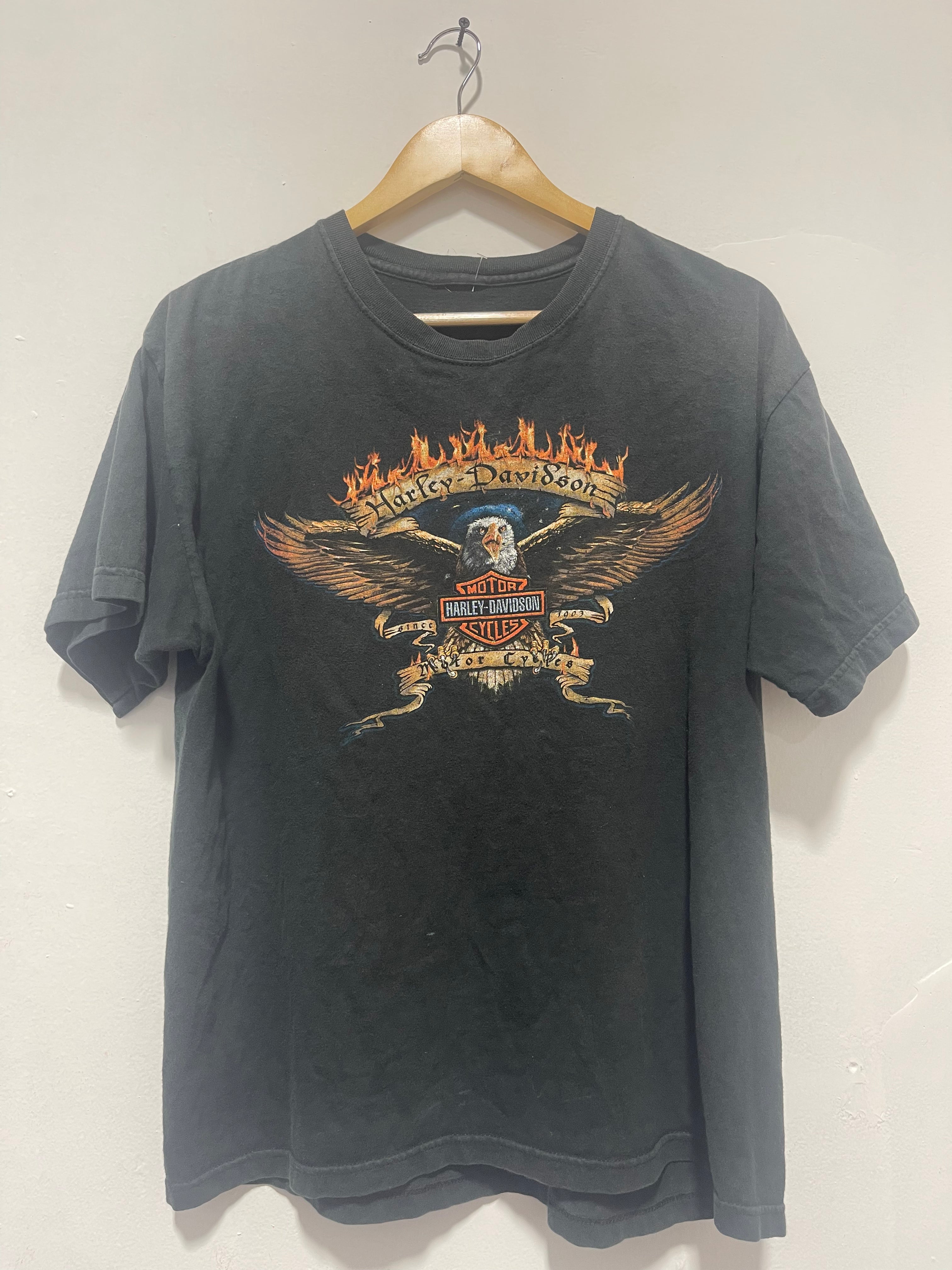 Harley Davidson tee big eagle logo black