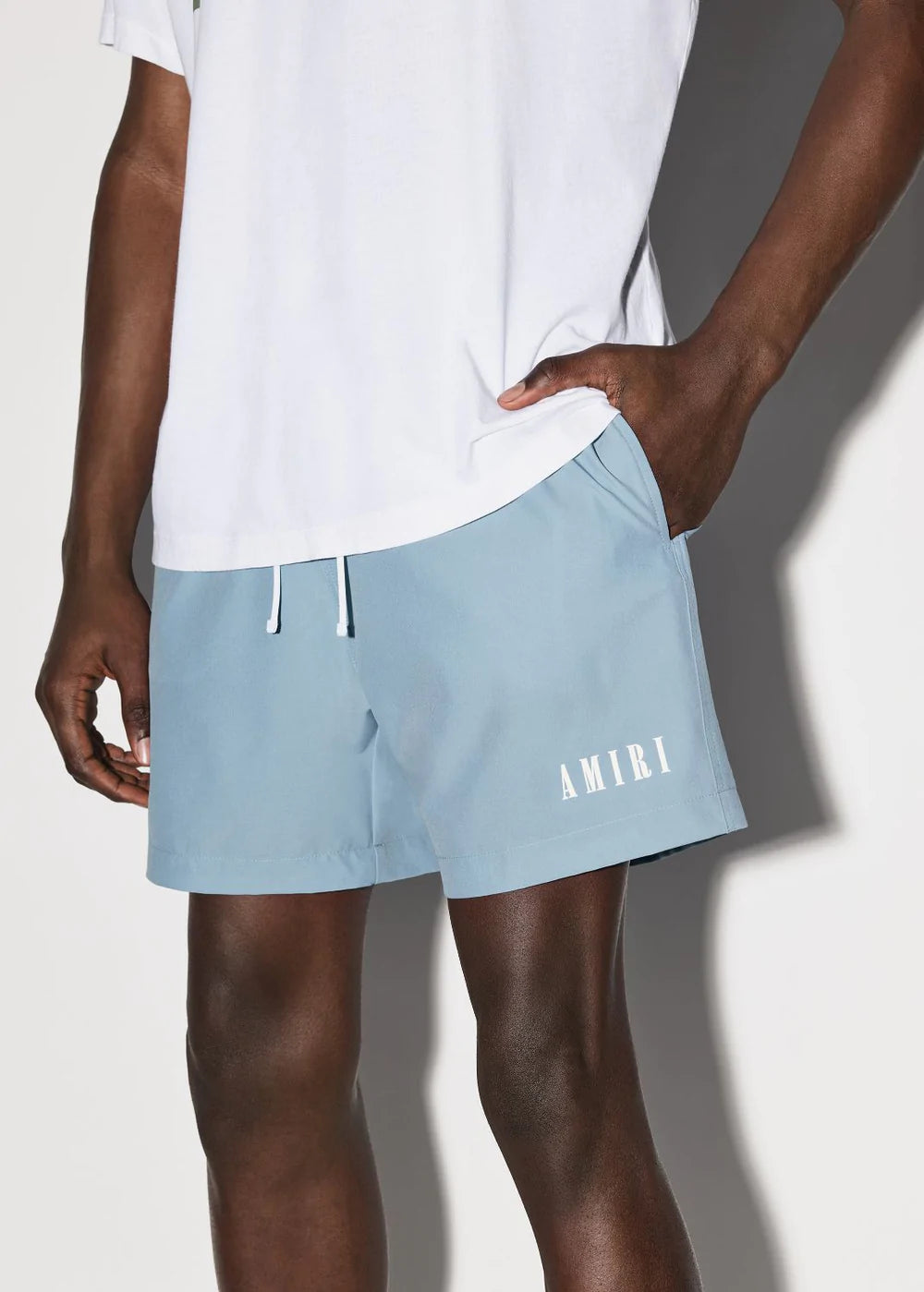 Amiri Core Logo Swimtrunk (Dusty Blue)
