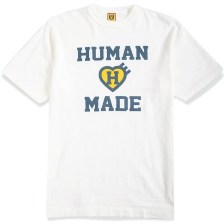 Human Made Heart Tee (White/Navy/Yellow)