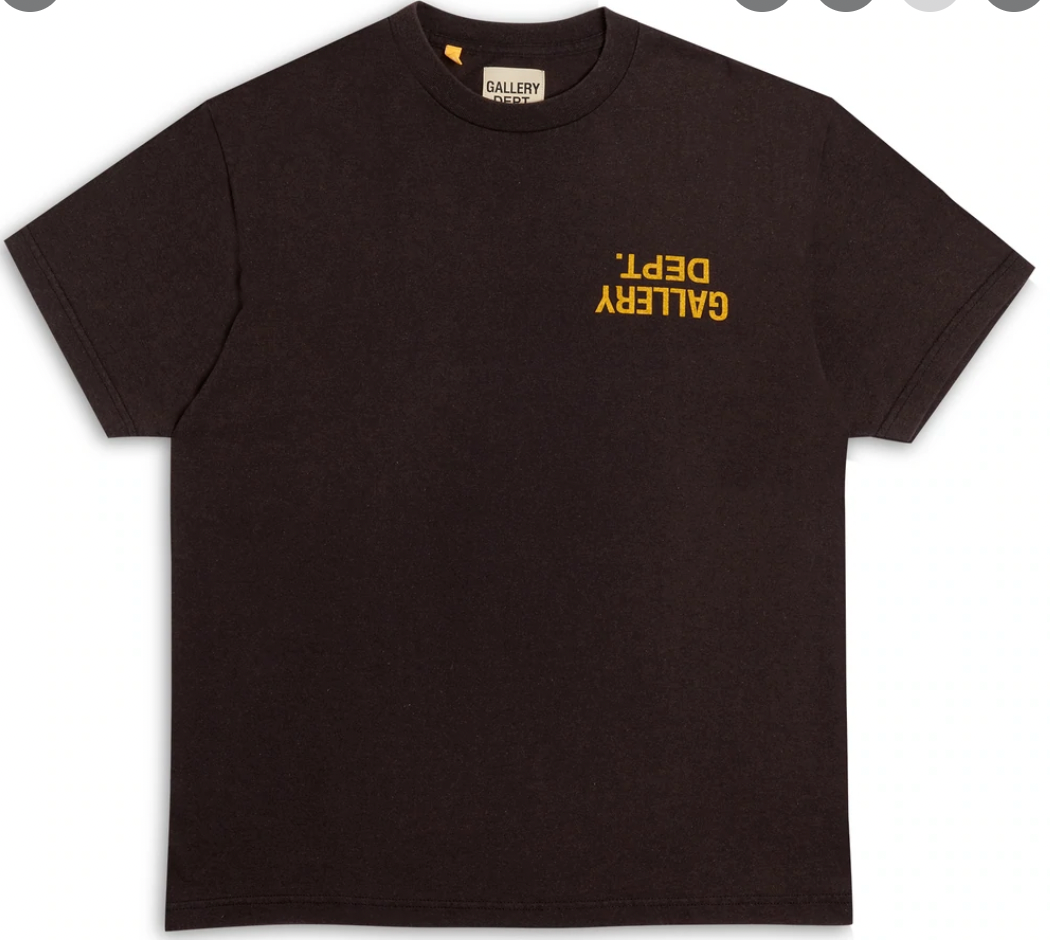 Gallery Dept Fucked Up Logo Tee black Yellow letters