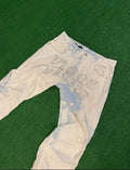 Vlone X Rhinestone Jeans (White/Blue)