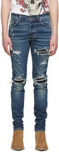 Amiri Mx1 Dark Blue black rips