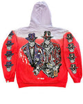 Warren Lotas “Sit Down Ombré” Hoodie (Red/Purple)