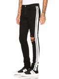 Amiri Track Jeans Black/White