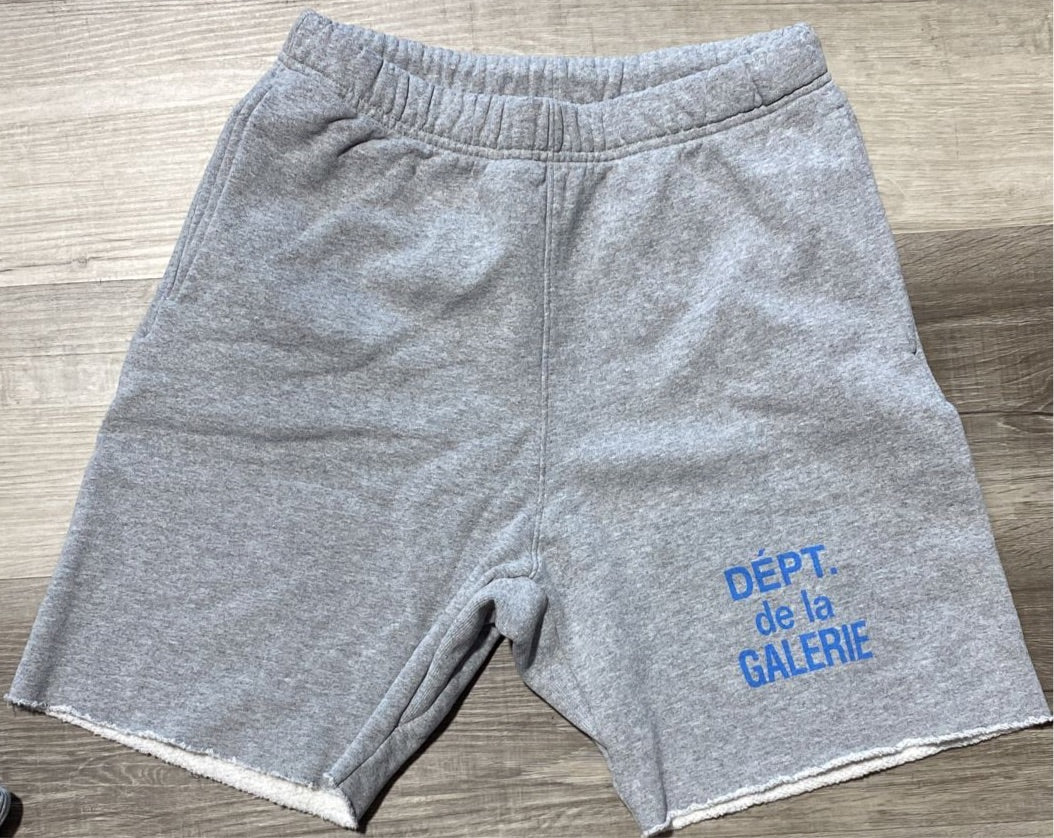 Gallery dept shorts French logo grey/ blue logo