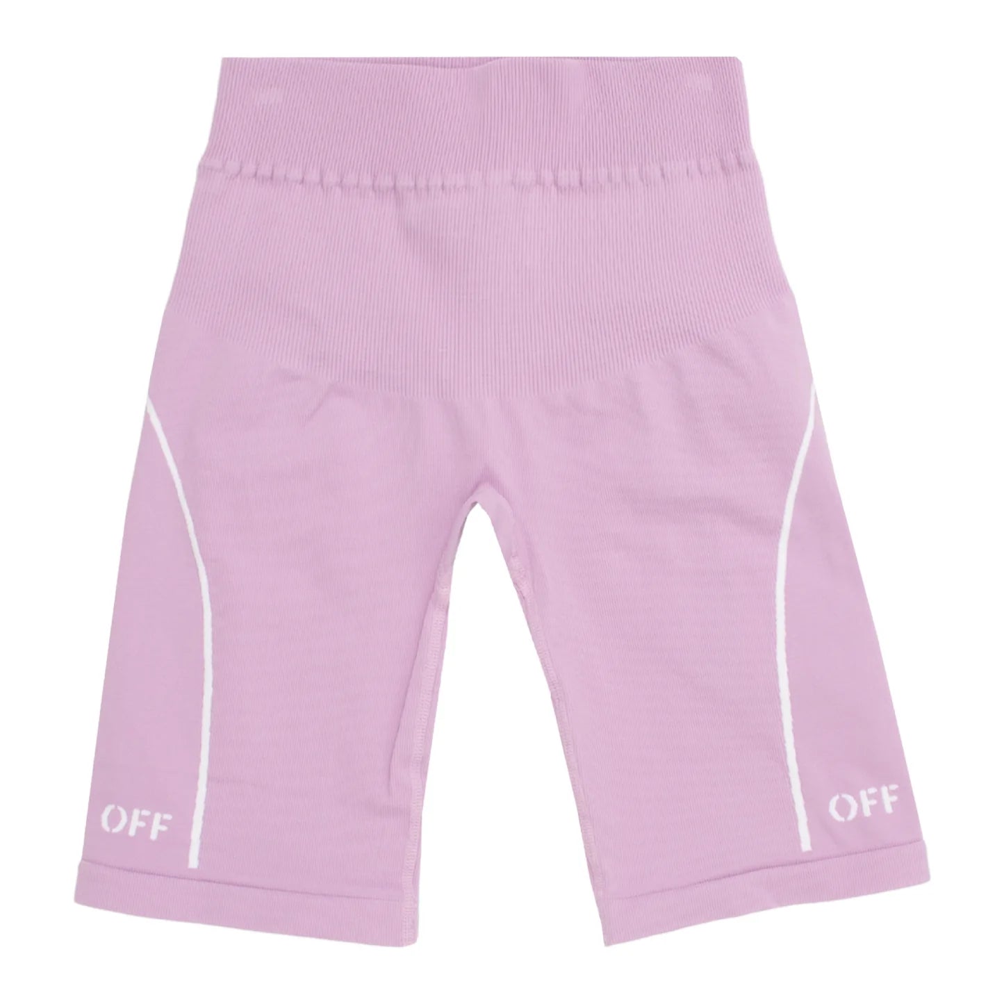 Off-White Biker Shorts (Light Purple)