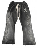 Hellstar “Flame” Flare Sweatpants (Black)
