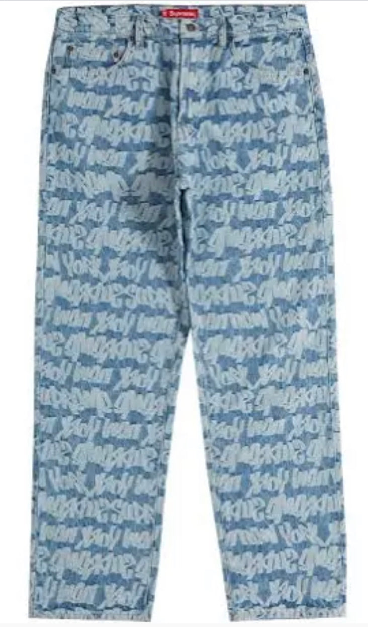Supreme jeans Fat tip jacquard
